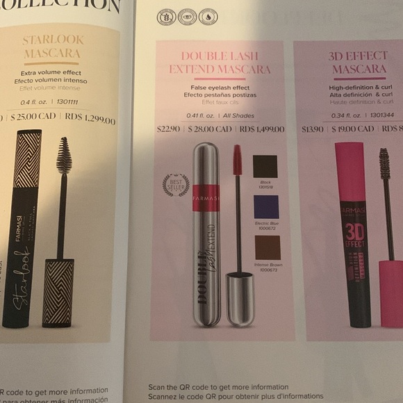 NWT Farmasi Double Lash Extend Mascara - Brown 12 ml 0.41 fl. Oz. - Picture 7 of 9